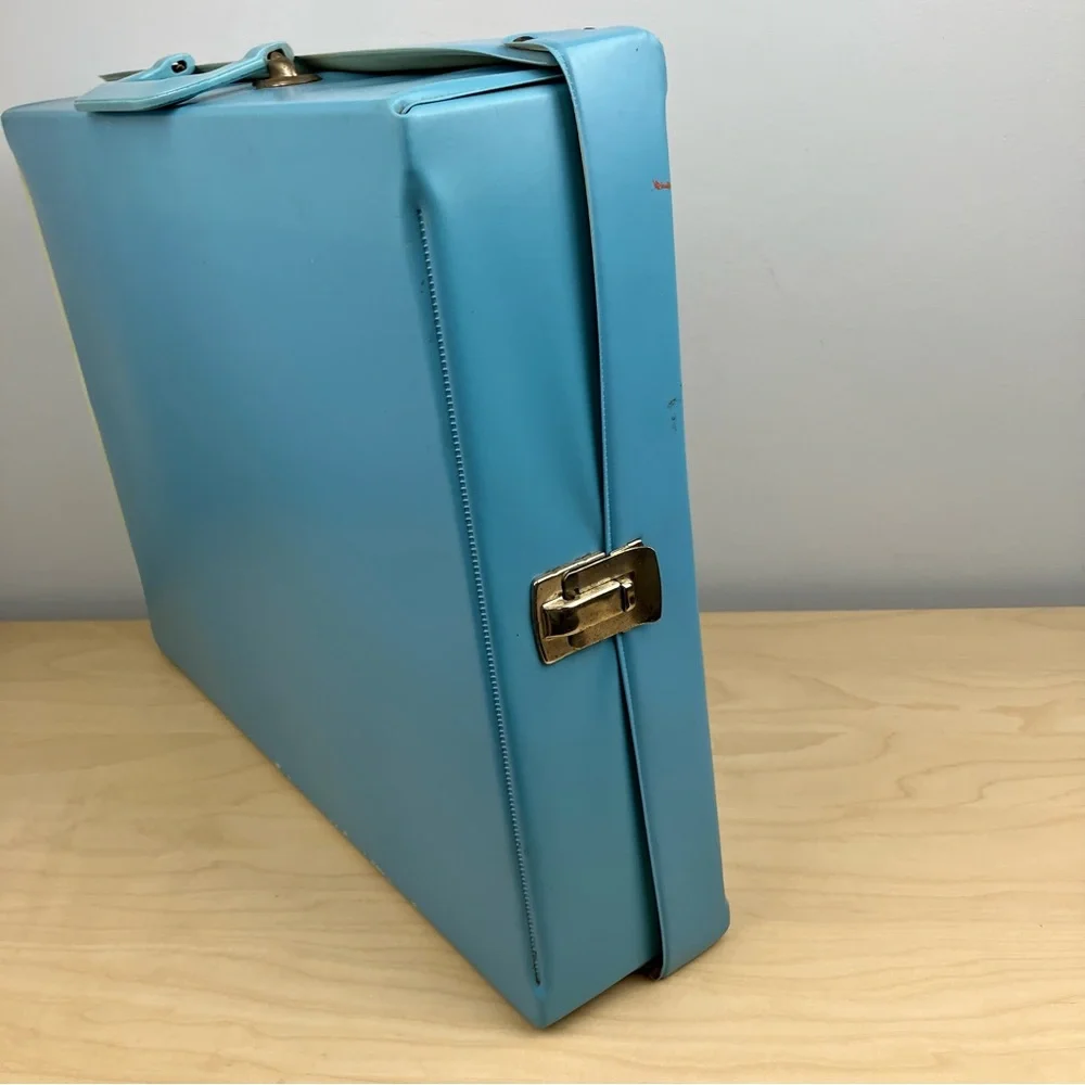 Vintage 1963 Mattel Barbie Midge Doll Carrying Case Blue Vinyl Wardrobe ONLY